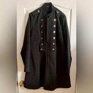 Woman’s polyester/wool Military Style A line coat